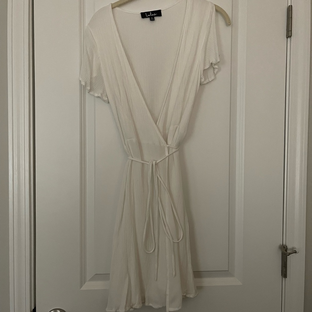 Lulu’s Harbor Point Wrap Dress Size S White
